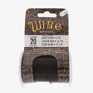 BEADSMITH Wire Elements Craft Wire, Black, 20 Gauge, 15yds